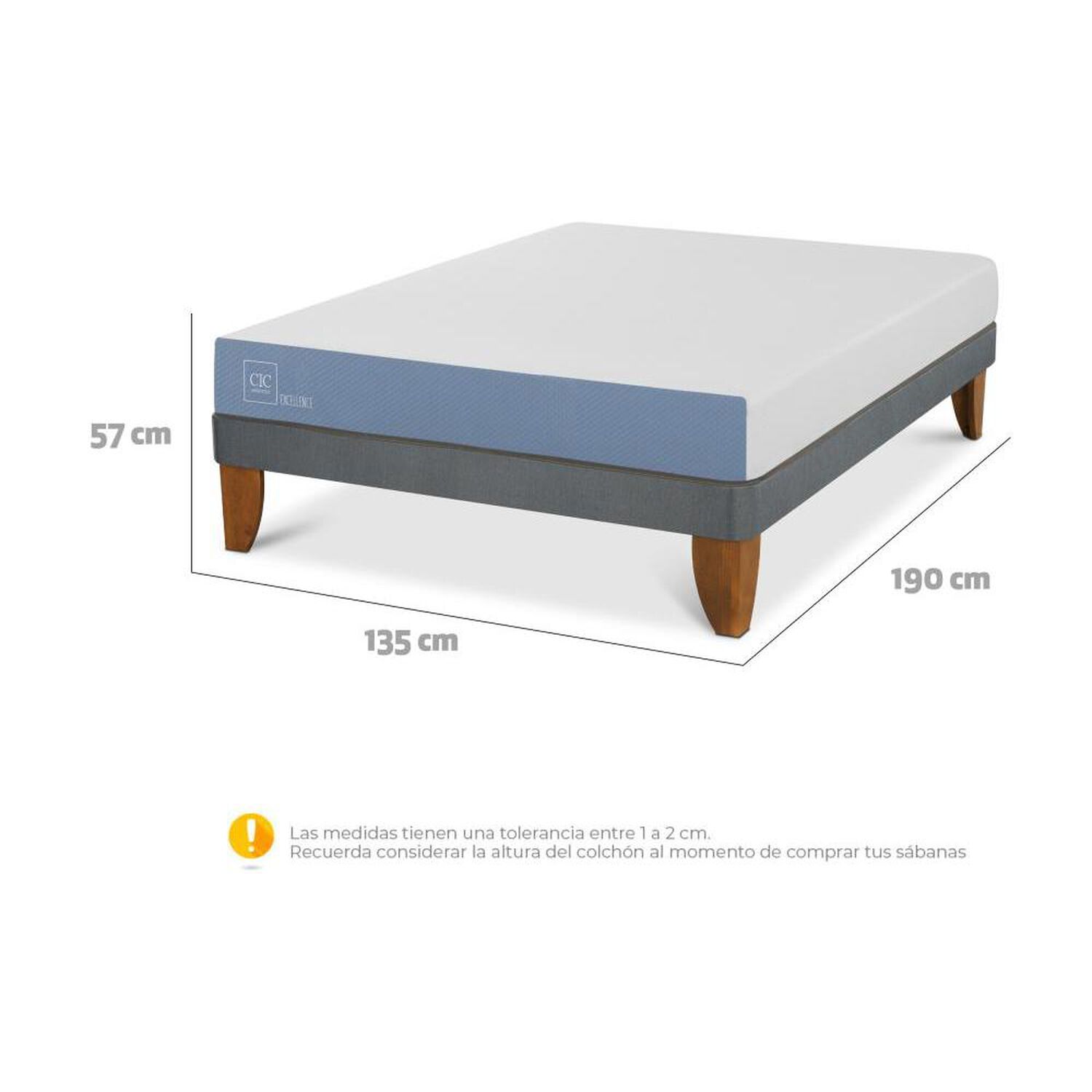 Cama Europea Cic Excellence / Full / Base Normal image number 2.0