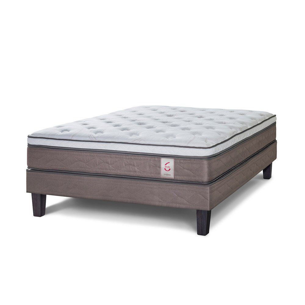 Cama Europea Rosen New Style 6 / 2 Plazas / Base Normal + Set de Maderas Argos image number 1.0