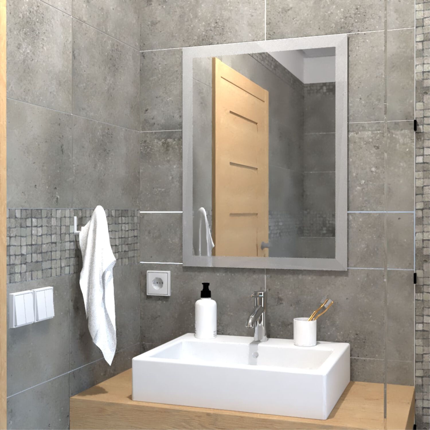 Espejo Rectangular 80x60x1,9 Cm Fm-060 image number 2.0