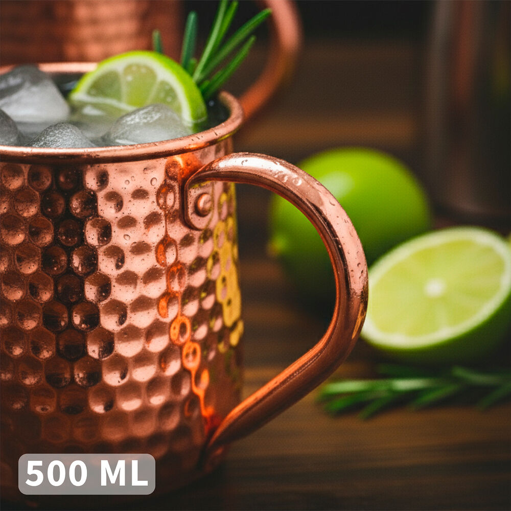 Set 2 Vasos Cobre Moscow Mule Mojito Bar + Bombilla Simplit image number 2.0