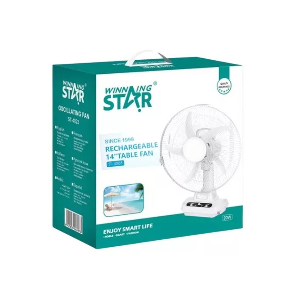 Ventilador Recargable 14" Winningstar Modelo St-4003 image number 0.0