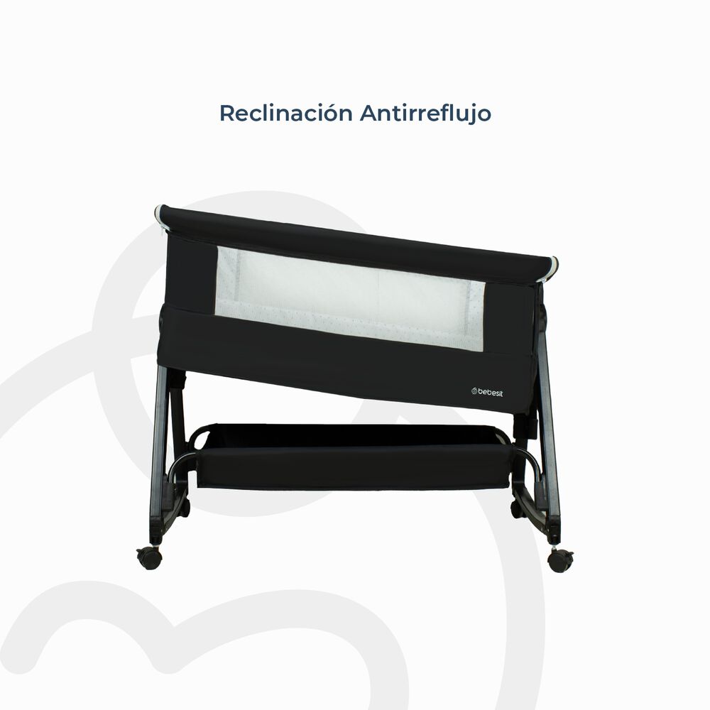 Cuna Colecho Balancin Cloud Colch&oacute;n Mosquitero Canasto Negro image number 7.0