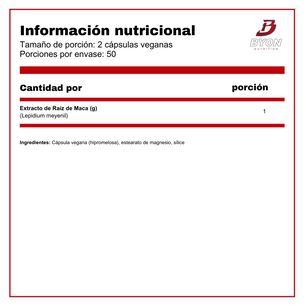Maca 500 Mg 100 C&aacute;psulas