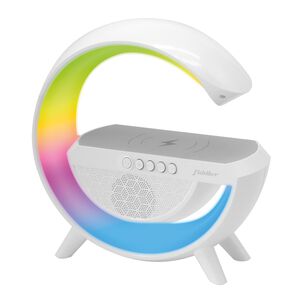 Parlante G Bluetooth Luz Rgb Y Cargador Qi Wireless Iphone