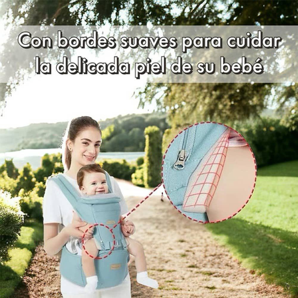 Portabeb&eacute; Ergon&oacute;mico Multifuncional 3 En 1 Lubabycas Menta image number 4.0