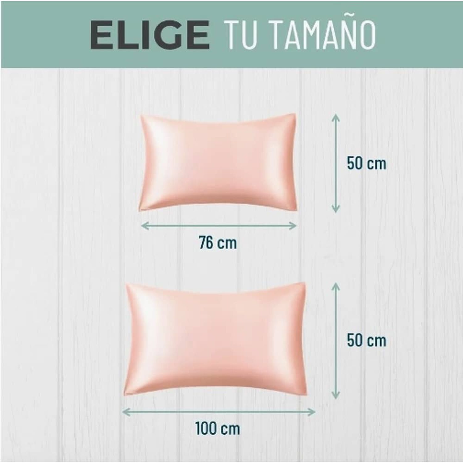 Funda Almohada Satin 100x50 Cm Rosa image number 3.0