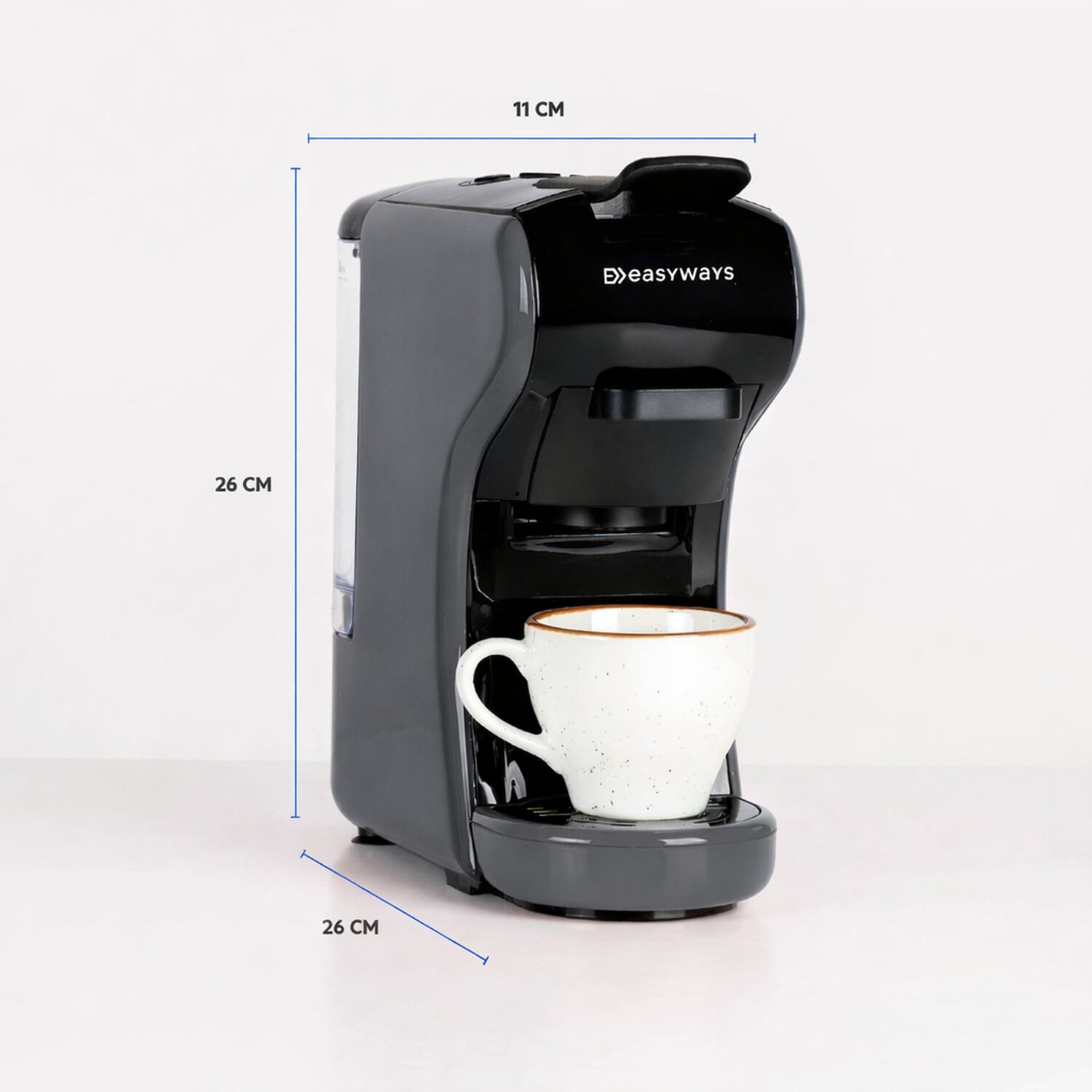 Cafetera C&aacute;psulas Espresso Milano Coffee 3en1 Gris Easyways image number 1.0