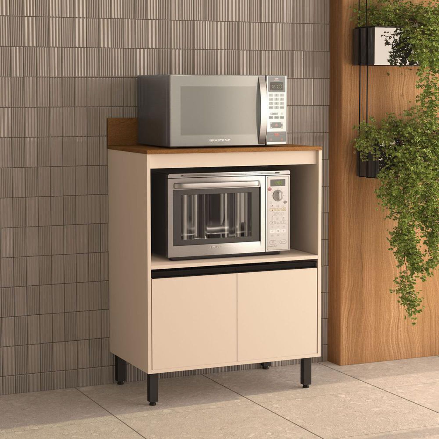 Mueble De Cocina Base Vekkahome Koya 2 Puertas Beige image number 0.0