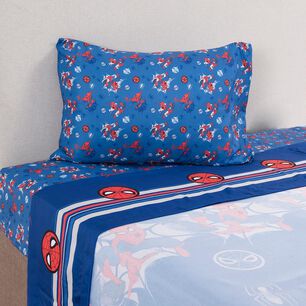 Juego De S&aacute;banas Spiderman New Azul / 1.5 Plazas