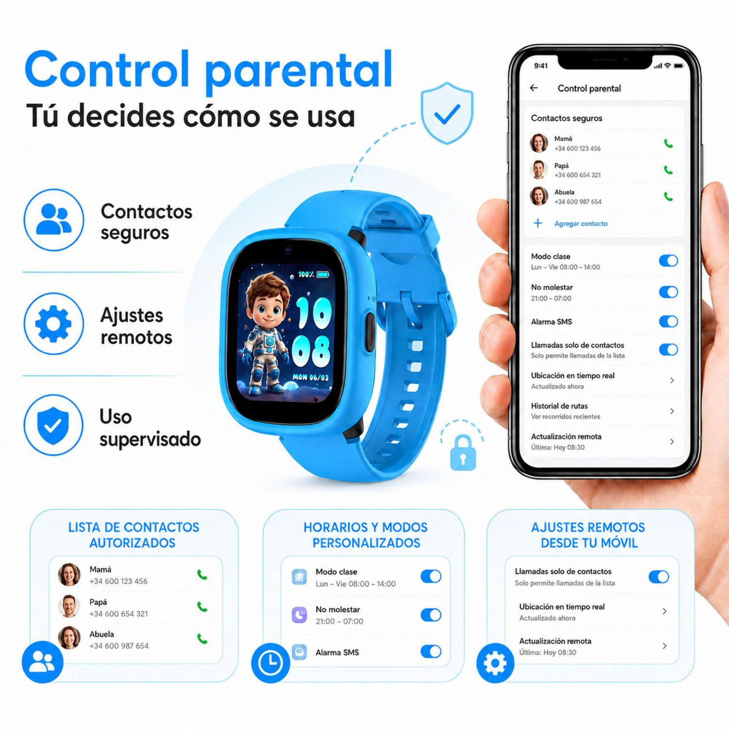 Smartwatch Infantil Lagenio K3 4g Gps Sos Videollamadas image number 6.0