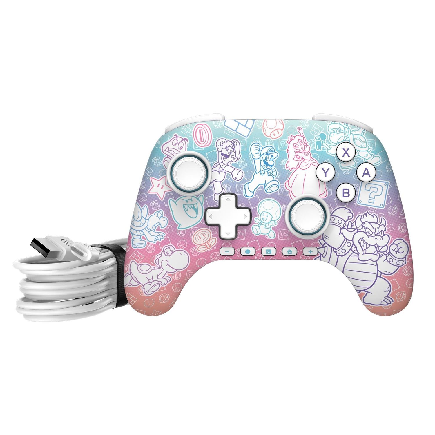 Powera Control Advantage Al&aacute;mbrico Reino Champi&ntilde;&oacute;n Super Mario Nintendo Switch 2 image number 6.0