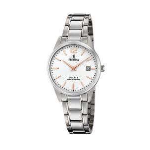 Reloj F20509/2 Festina Plateado Mujer Acero Cl&aacute;sico