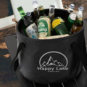 Balde Cubeta Hielera 20l Cerveza Camping Plegable Portátil