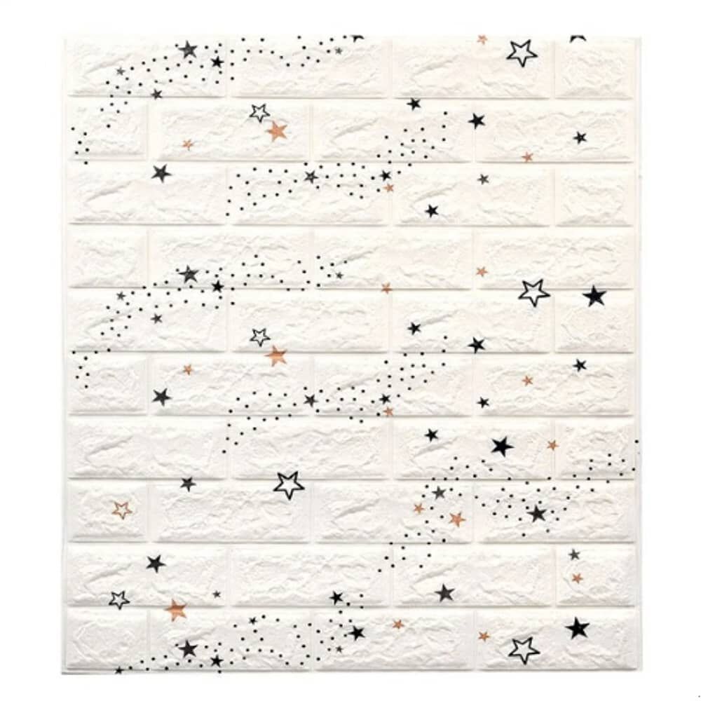 Pack 10 Lamina Papel Mural Autoadhesivo 3d Estrellas image number 1.0