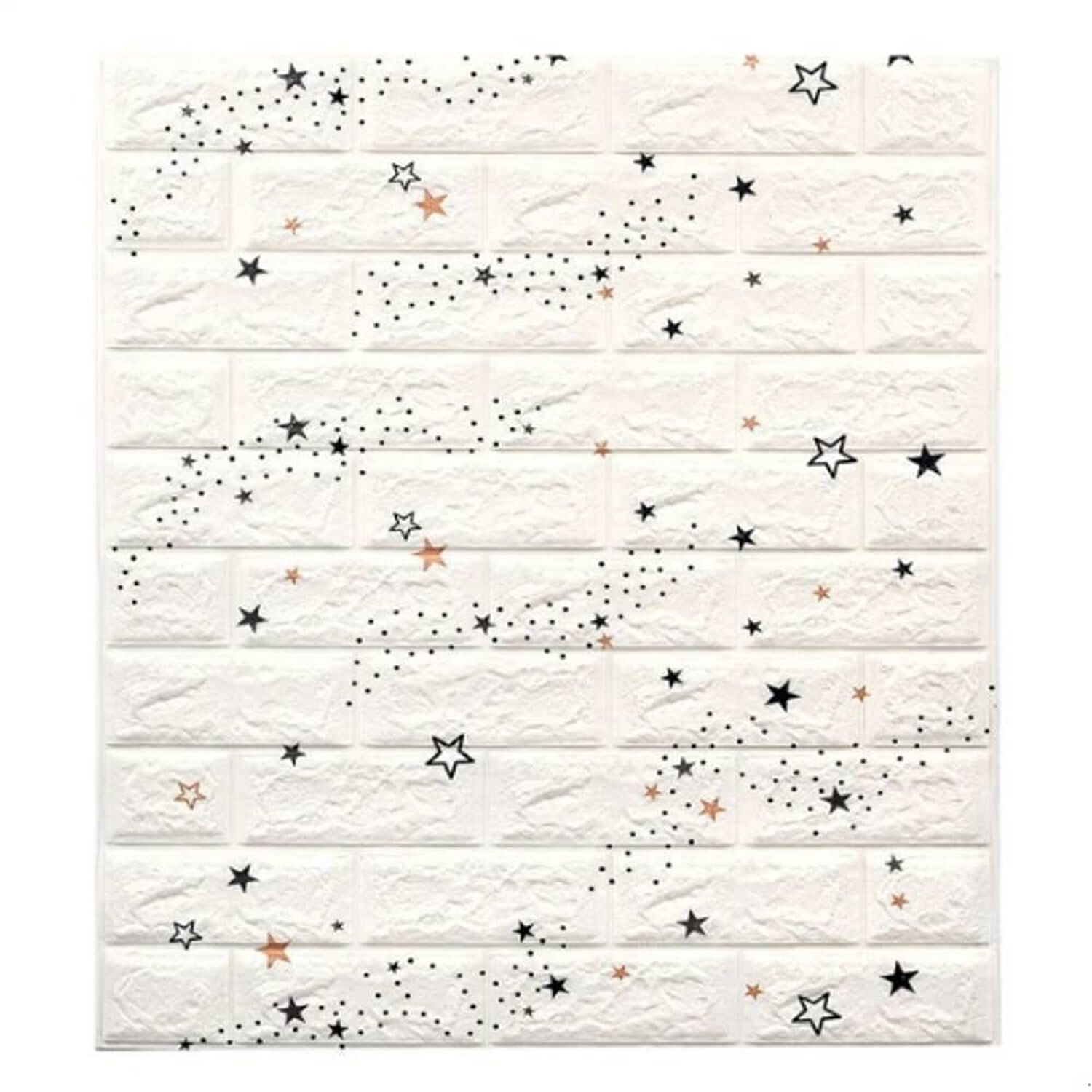 Pack 10 Lamina Papel Mural Autoadhesivo 3d Estrellas image number 1.0