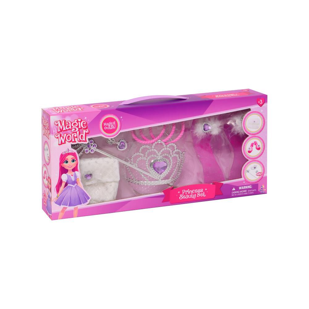 Set Belleza Princesa, Zapatillas, Corona, Baston, Cartera, Accesorios Happy Line image number 1.0