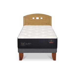 Cama Europea Cic Linea Premium / 1.5 Plazas / Base Normal + Respaldo