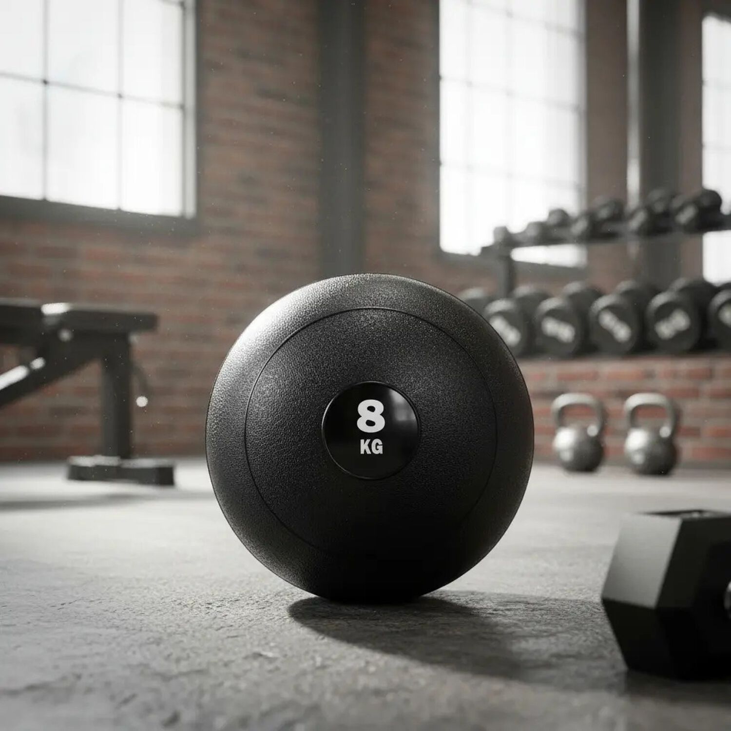 Kit Entrenamiento Funcional Kettlebell 10kg + Slam Ball 8kg Negro image number 4.0