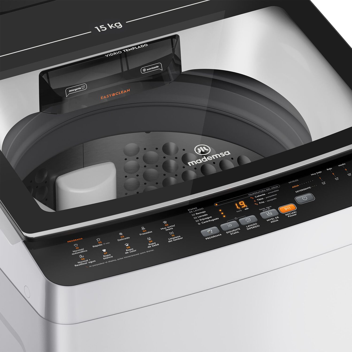Lavadora Autom&aacute;tica 15kg Carga Superior Mdwmt15w Blanca image number 4.0