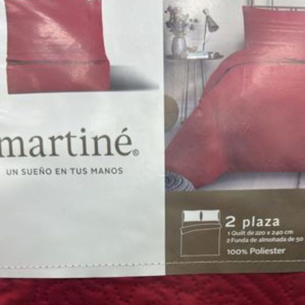 Cubrecama Quilt Reversible 2 Plazas King Rojo - Wonder Collection Martin&eacute; image number 2.0