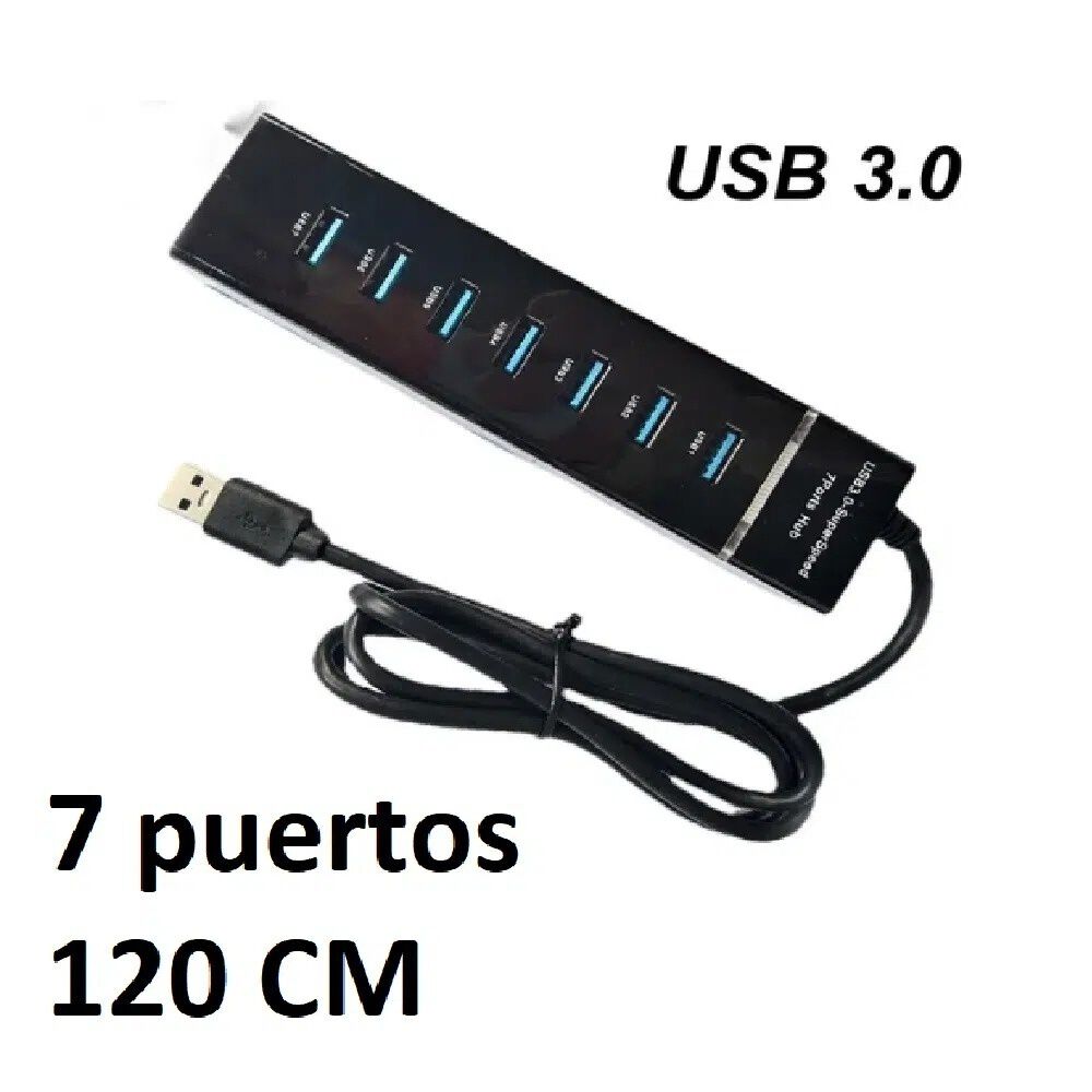 Hub Usb 3.0 De 7 Puertos Y Cable Largo De 120cm image number 1.0