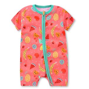 Enterito Corto 100% Algodón Bebé Niña 6 A 24 Meses Tropical Fruit