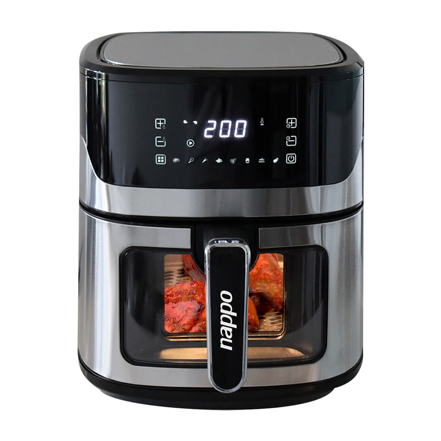Freidora De Aire Digital Nappo Turbo Fryer Xl 7l 1600w Visor
