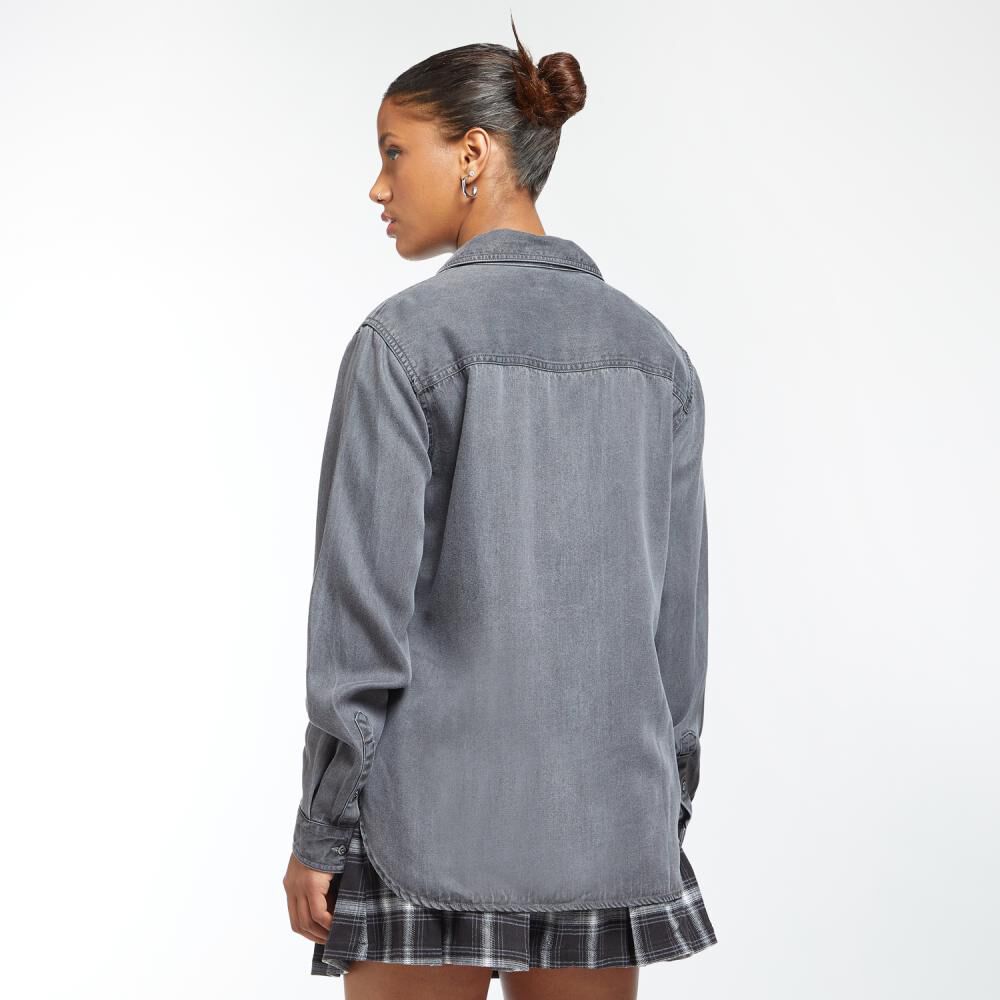 Blusa Básica Lyocell Manga Larga Cuello Regular Mujer Rolly Go image number 3.0