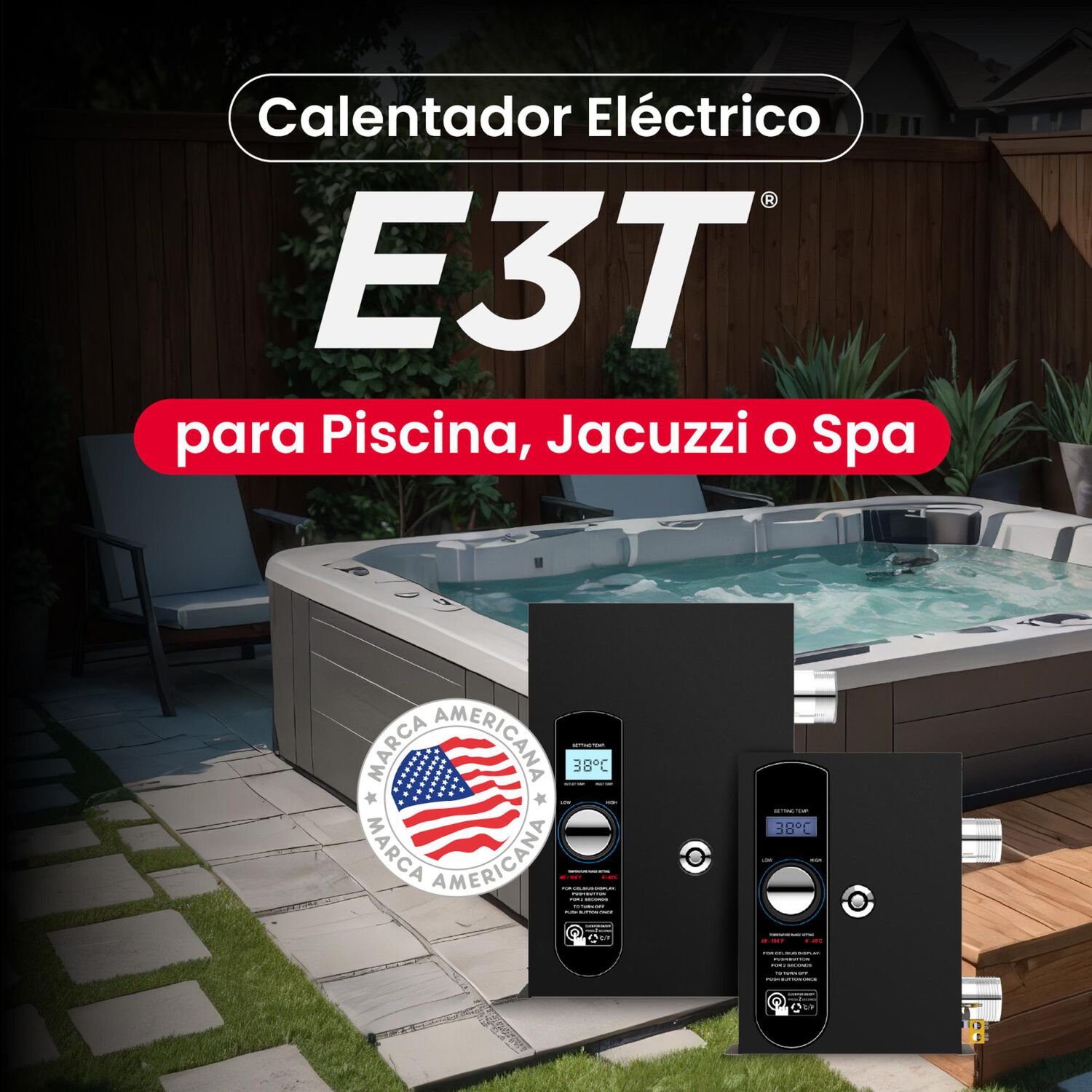 Calentador El&eacute;ctrico De Piscina,jacuzzis Y Spa Rheem E3t 5kw image number 3.0