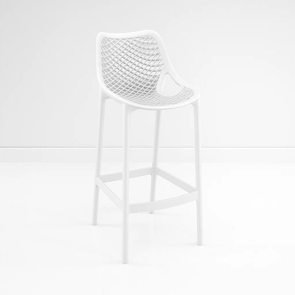 Taburete Piso De Bar Terraza Exterior Air Berlín - Blanco image number 1.0