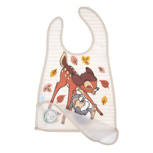 Babero De Alimentacion Beige Bambi Unisex Con Lineas