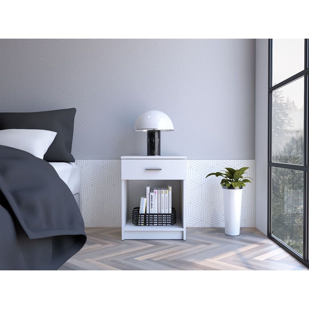 Velador 1 Cajon Fm-017b - Blanco image number 4.0