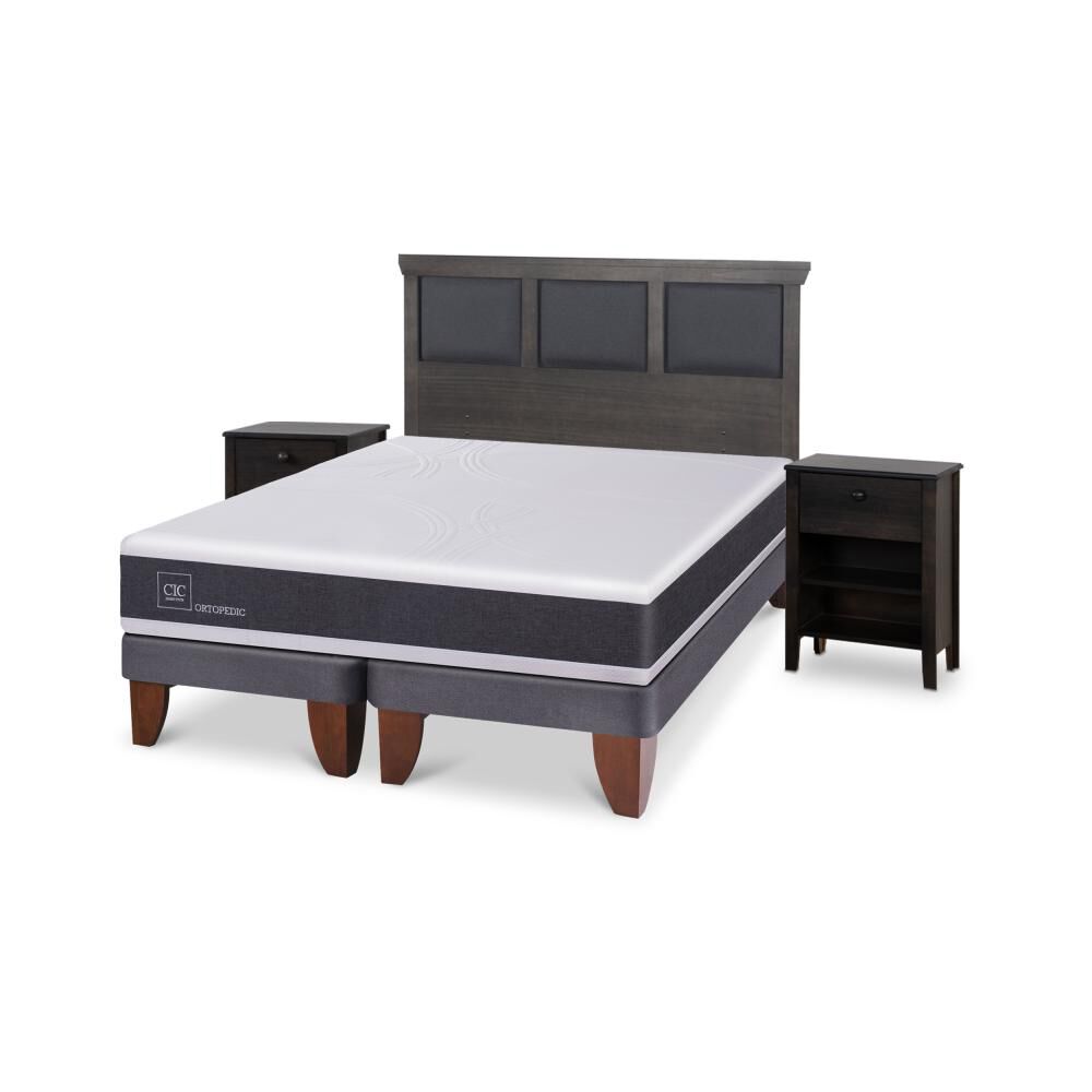 Cama Europea Cic Ortopedic / King / Base Dividida + Set De Maderas image number 1.0
