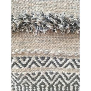 Alfombra Kilim Shaggy Gris Peque&ntilde;a