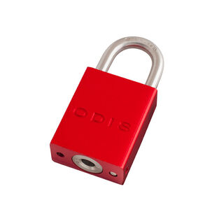 Candado Bloqueo Aluminio Odis 38mm - Rojo