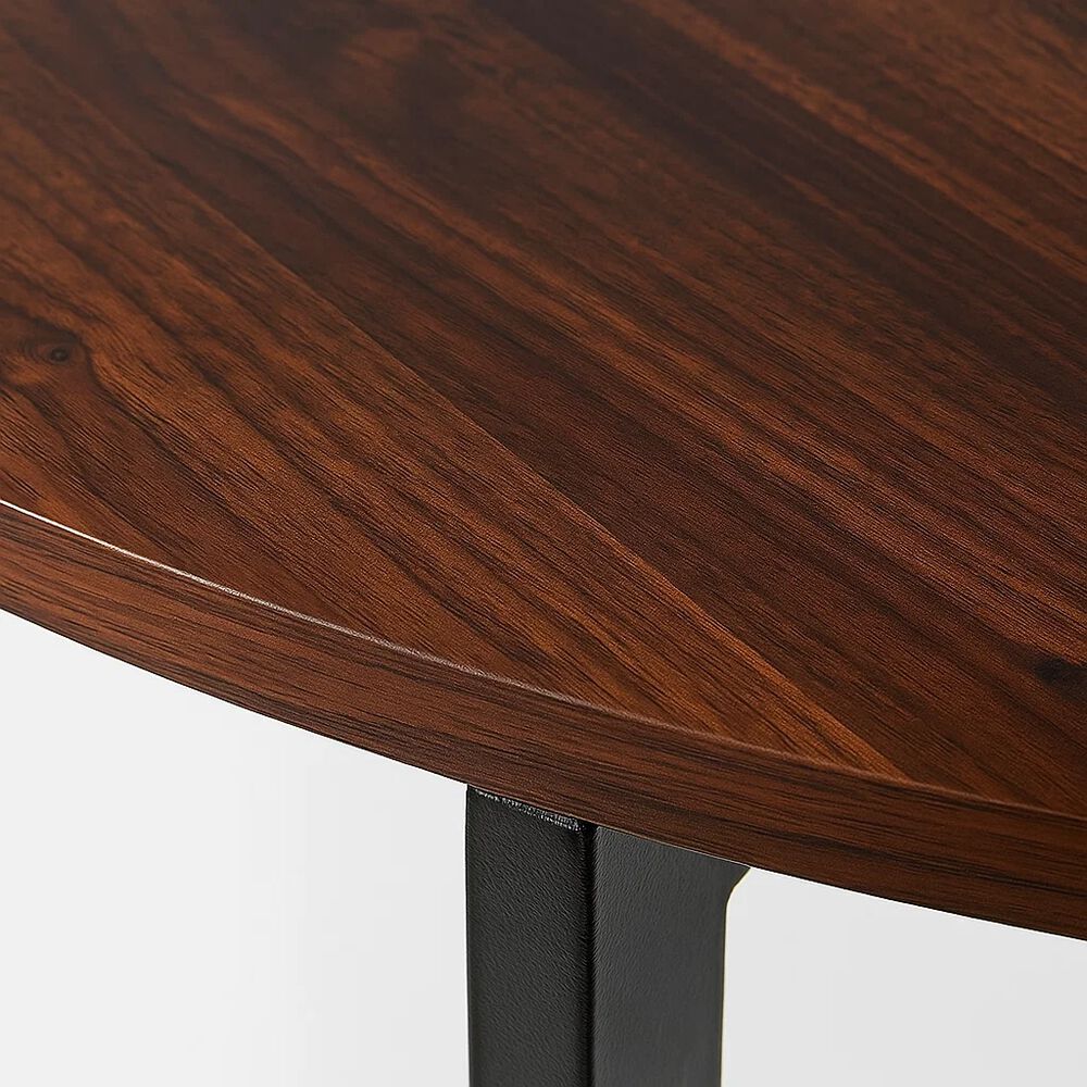 Mesa De Centro 80cm Redonda - Madera Oscura Walnut image number 5.0