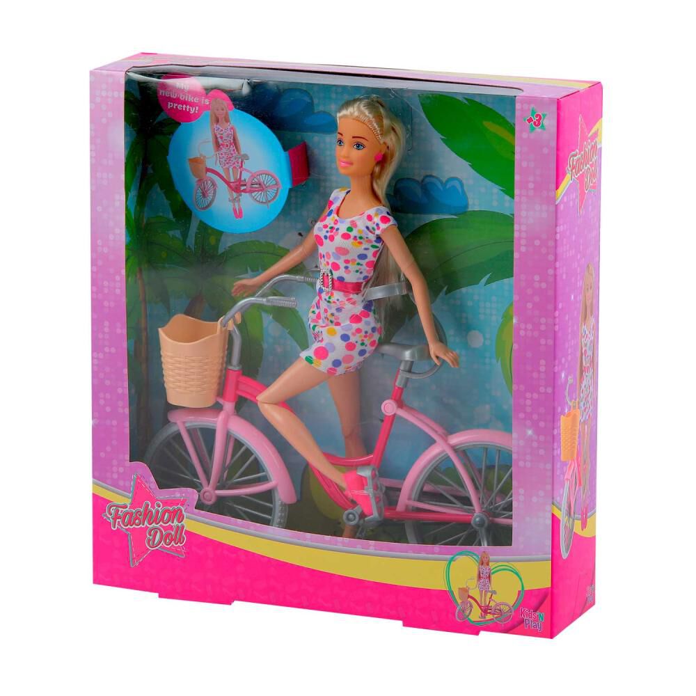 Muñeca Hitoys Fashion Doll Con Bicicleta image number 3.0