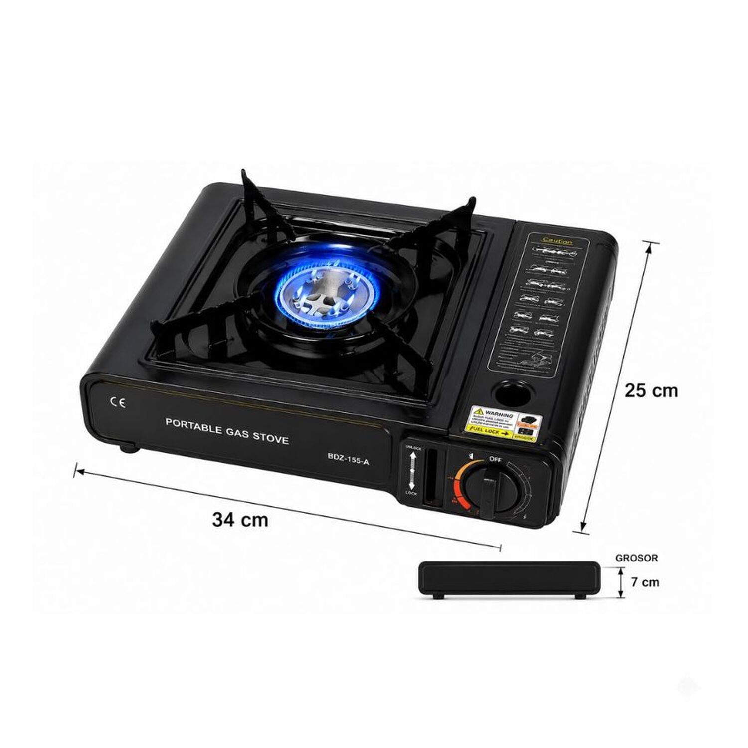 Cocina A Gas Portatil Camping Anafe Bdz-155-a image number 4.0