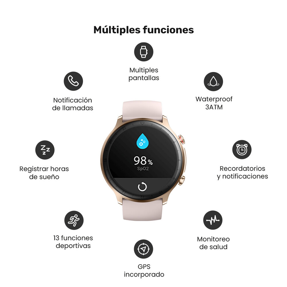 Pack 2 Smartwatch Lhotse Ultimate Gps 217 46mm Black + Pink image number 1.0