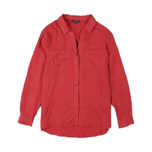 Blusa Lisa Abotonada Lyocell Manga Larga Cuello Camisero Mujer Kimera