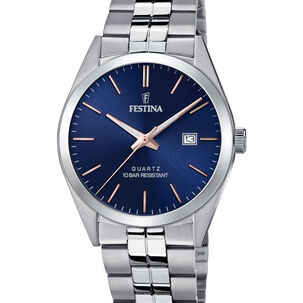 Reloj F20437/b Festina Azul Hombre Acero Clásico