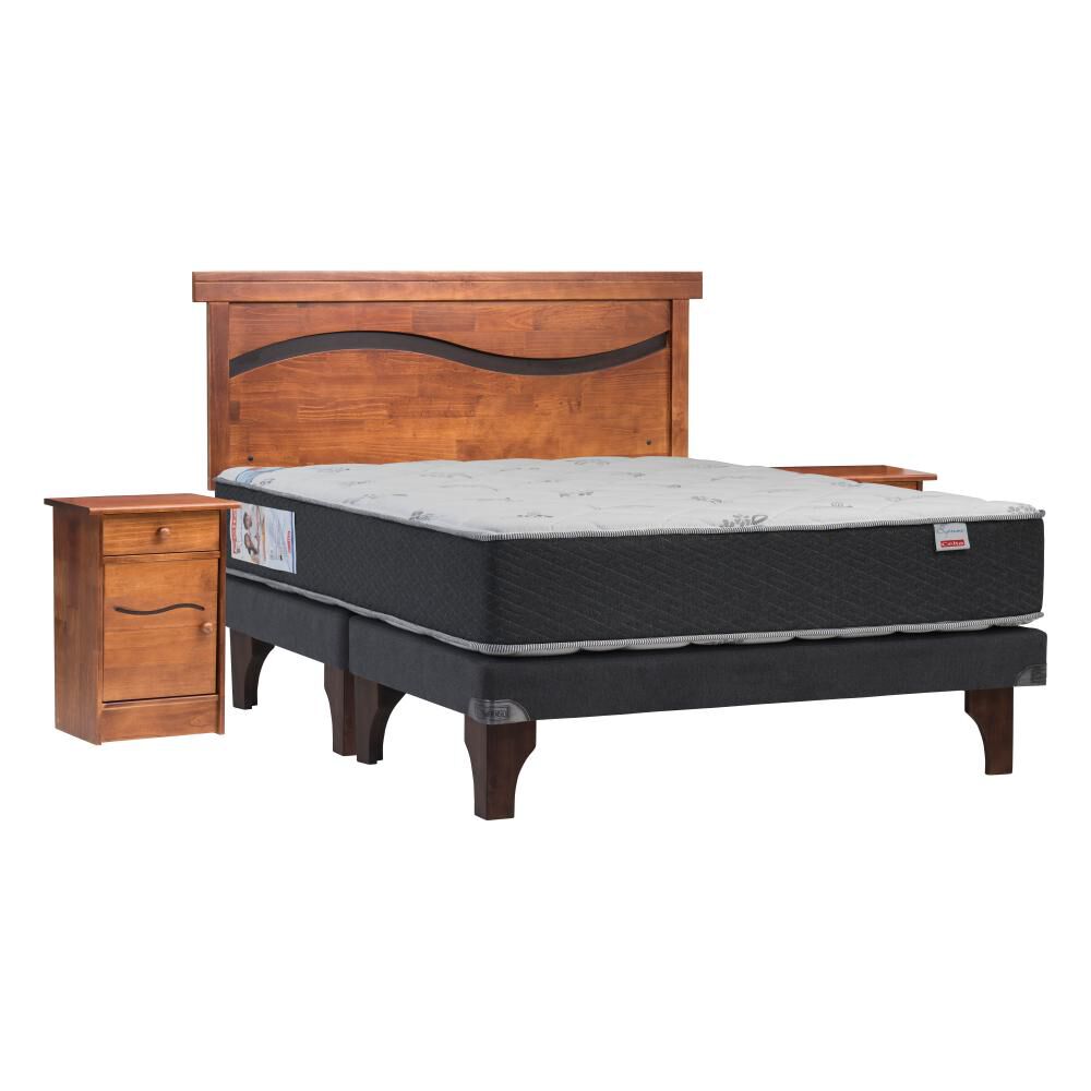Cama Europea Celta Supreme / King / Base Dividida + Set De Maderas image number 0.0