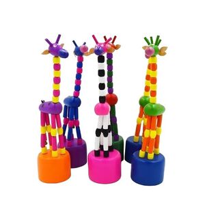 Set 2 Desvanecedor Jirafa Juguete De Madera