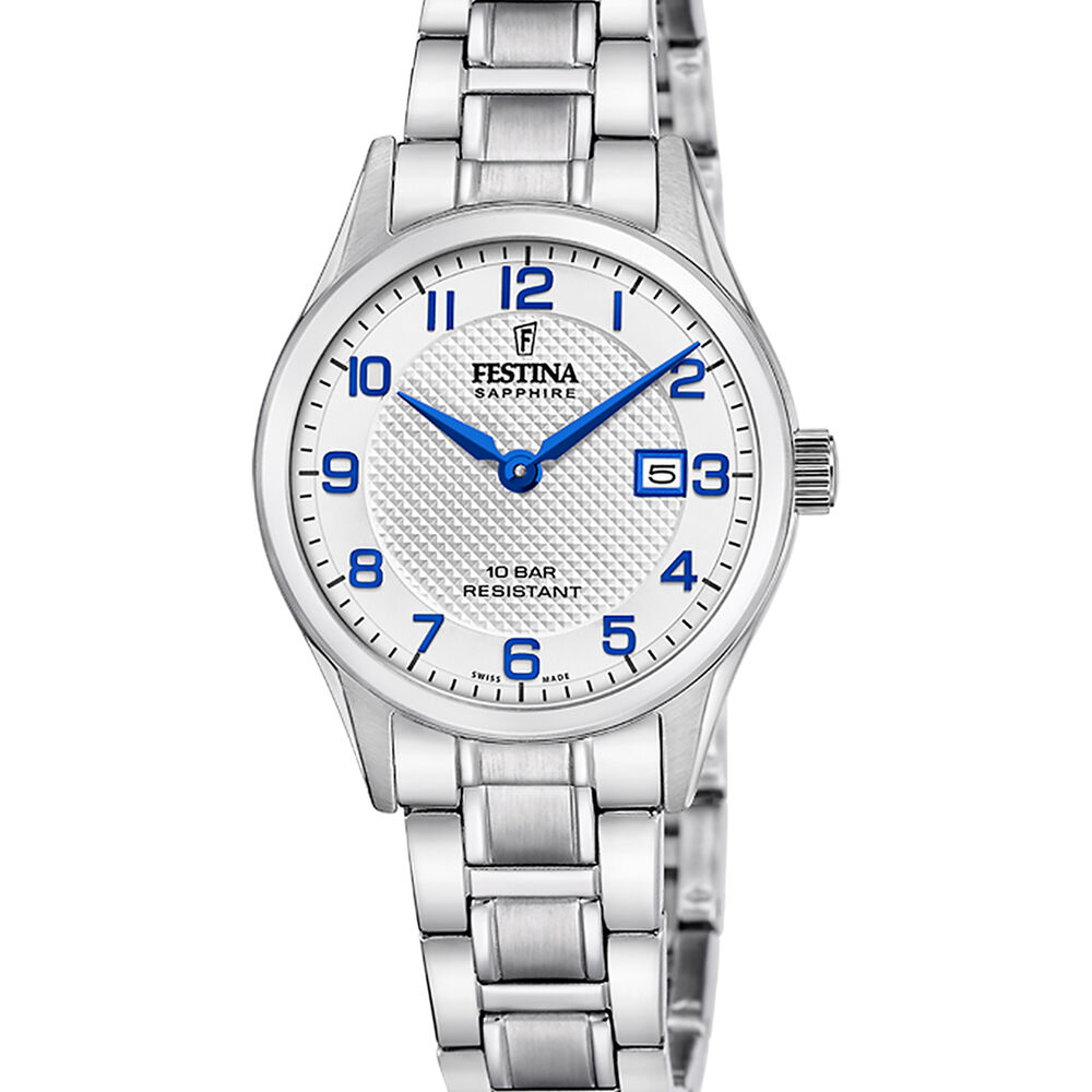 Reloj F20068/1 Festina Swiss Plata Mujer Acero Clásico image number 0.0