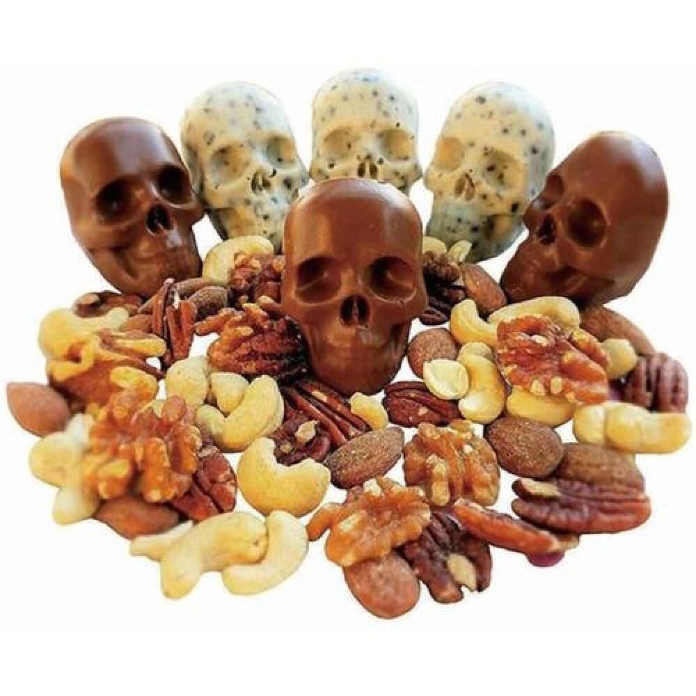 Molde Silicona 4 Calaveras Hielo Chocolate Velas image number 1.0