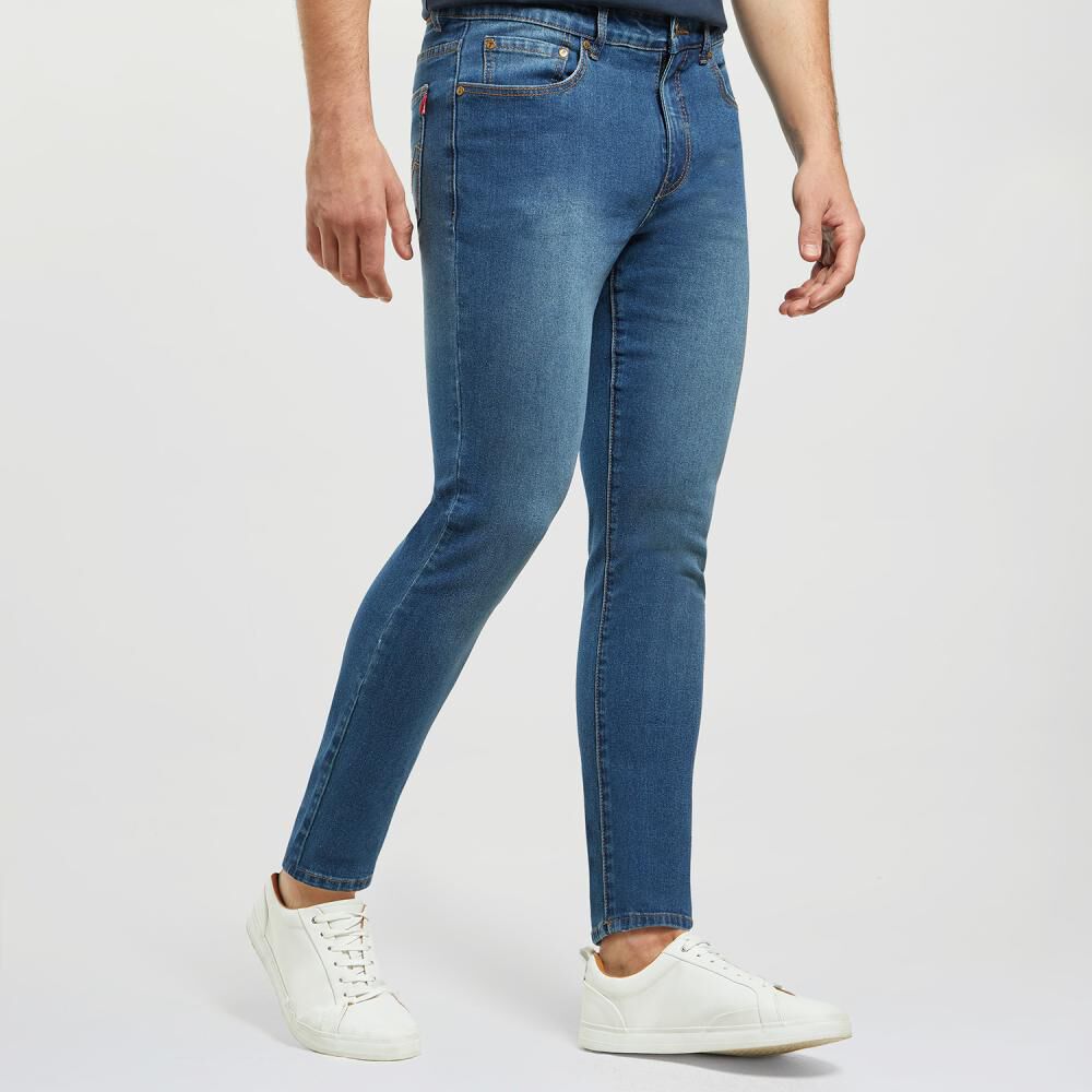 Jeans Regular Tiro Medio Slim Hombre Peroe image number 2.0