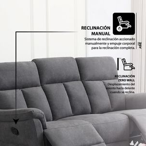 Sof&aacute;&nbsp;reclinable Zoy Home Beijing / 3 Cuerpos
