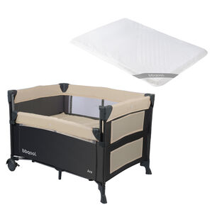 Cuna Playard Colecho Ara Beige + Colch&oacute;n De Viaje Plegable