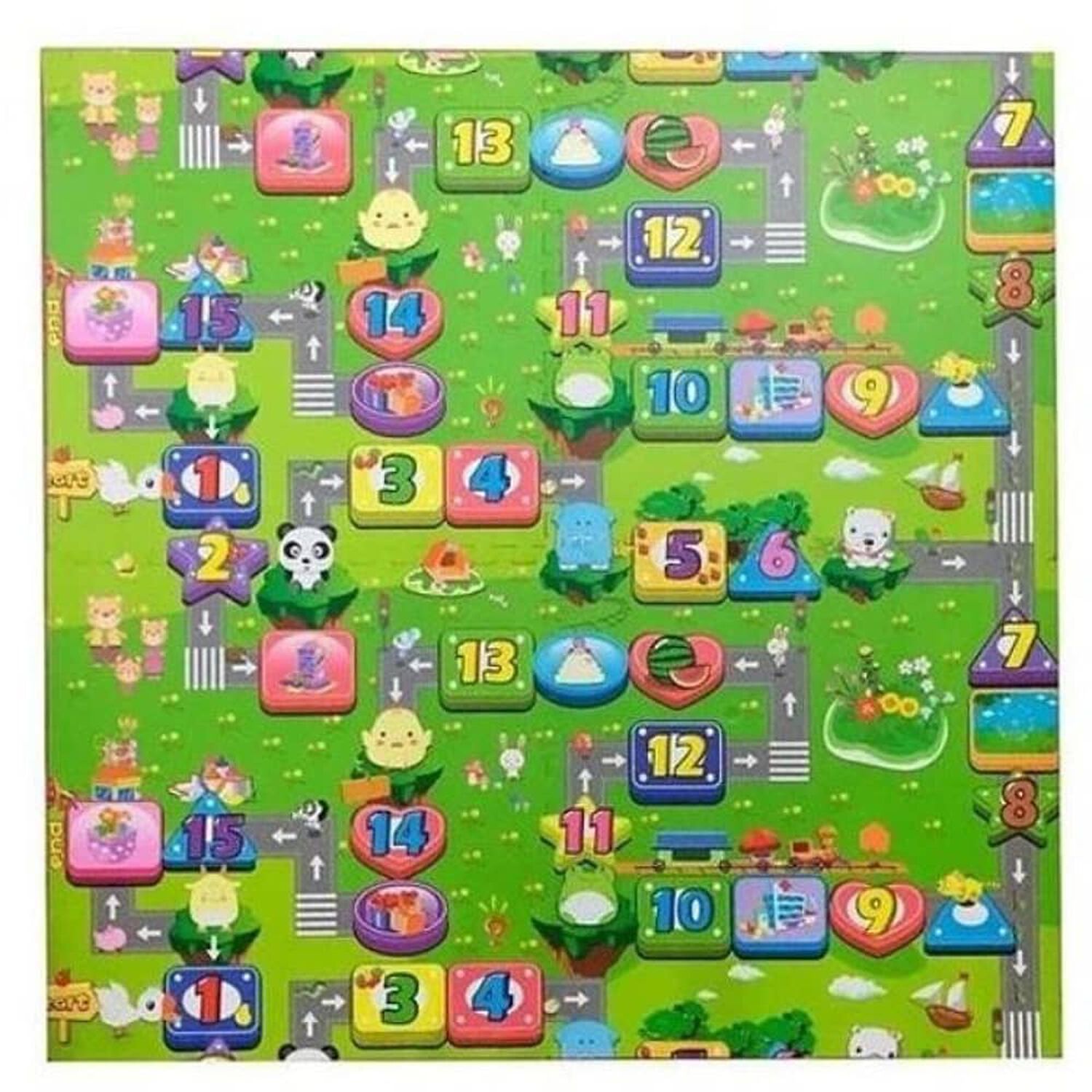Alfombras Piso Goma Eva Estampado Set 4 Cuadros 60x60cm image number 3.0