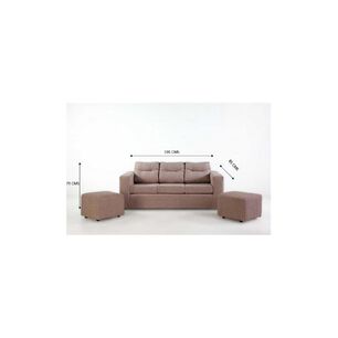 Sof&aacute; Kea Nize / 3 Cuerpos + 2 Pouf